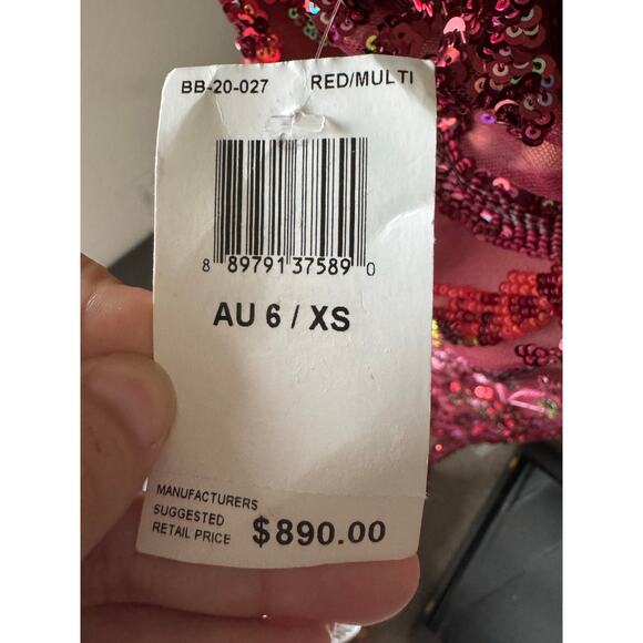 BRONX & BANCO  Tokyo Maxi Dress red Muliti AUs 6/ US2/ XS - Picture 8 of 11